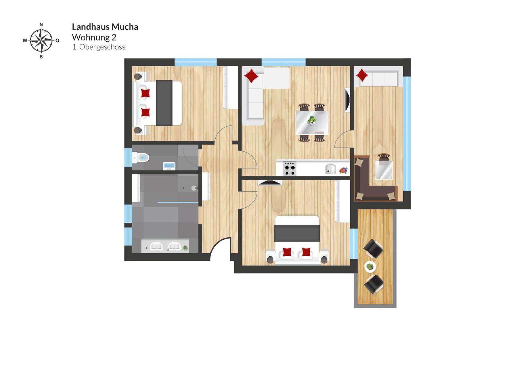 בולסטרלאנג Landhaus Mucha - Ferienwohnungen - Naturpark Partner מראה חיצוני תמונה